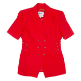 EXTENZO Womens Blazer Jacket Red Viscose 90s M