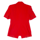 EXTENZO Womens Blazer Jacket Red Viscose 90s M