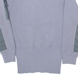 Mens Jumper Grey V-Neck Chunky Knit XS