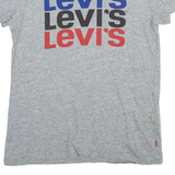 LEVI'S Mens T-Shirt Grey Crew Neck XS