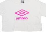 UMBRO Cropped Womens T-Shirt White Crew Neck S