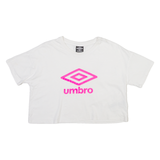 UMBRO Cropped Womens T-Shirt White Crew Neck S