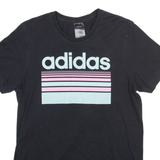 ADIDAS Mens T-Shirt Black Crew Neck S