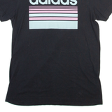 ADIDAS Mens T-Shirt Black Crew Neck S
