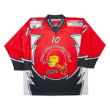 RED LION'S HOCKEY CLUB Mens Jersey Red 3/4 Sleeve V-Neck XL