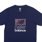 NEW BALANCE Mens T-Shirt Blue Crew Neck M