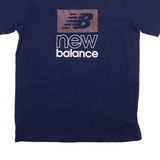 NEW BALANCE Mens T-Shirt Blue Crew Neck M