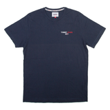 TOMMY JEANS Mens T-Shirt Blue Crew Neck M