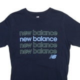NEW BALANCE Mens T-Shirt Blue Crew Neck M