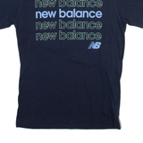 NEW BALANCE Mens T-Shirt Blue Crew Neck M