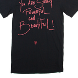 NIKE You Are Strong Womens T-Shirt Black Crew Neck XS