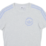 ADIDAS ORIGINALS Womens T-Shirt Grey Crew Neck XS