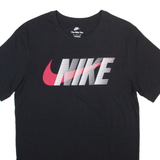 NIKE Mens T-Shirt Black Crew Neck S