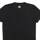 ADIDAS Mens T-Shirt Black Crew Neck S
