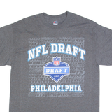 MAJESTIC NFL Draft Philadelphia Mens T-Shirt Grey USA M