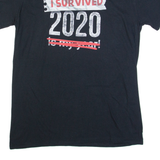 GILDAN I Survived 2020 Mens T-Shirt Black L