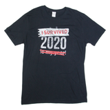 GILDAN I Survived 2020 Mens T-Shirt Black L