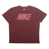 NIKE Mens T-Shirt Maroon XL