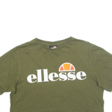 ELLESSE Cropped Womens T-Shirt Green UK 10