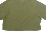 ELLESSE Cropped Womens T-Shirt Green UK 10