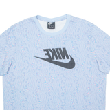 NIKE Crazy Pattern Mens T-Shirt Blue XL