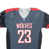DEX SPORTS Wolves Mens Jersey Grey USA V-Neck L