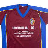 Vedeggio Calico Mens Football Shirt Jersey Maroon V-Neck M