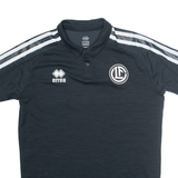 ERREA Mens Football Shirt Jersey Black Collared M