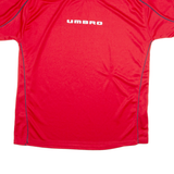 UMBRO Mens T-Shirt Red Collared XL