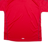 UMBRO Mens T-Shirt Red Collared XL