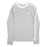 ADIDAS Womens T-Shirt Grey Long Sleeve UK 10