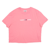 TOMMY JEANS Cropped Mens T-Shirt Pink L
