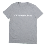 CALVIN KLEIN JEANS Mens T-Shirt Grey M