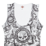 HARLEY DAVIDSON Mens Vest Grey Sleeveless L