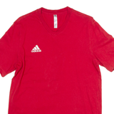 ADIDAS Mens T-Shirt Red V-Neck M