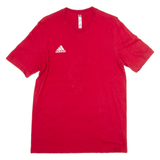 ADIDAS Mens T-Shirt Red V-Neck M