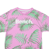 BENCH Tropical Mens T-Shirt Pink Crew Neck S