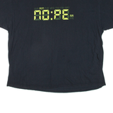 GILDAN Monday: Nope Mens T-Shirt Black Crew Neck 3XL