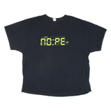 GILDAN Monday: Nope Mens T-Shirt Black Crew Neck 3XL