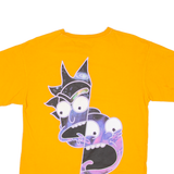 PULL & BEAR Rick And Morty Mens T-Shirt Orange Crew Neck S