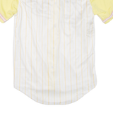 KARL KANI Striped Baseball Womens Jersey White V-Neck XS