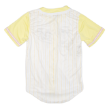 KARL KANI Striped Baseball Womens Jersey White V-Neck XS