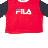 FILA Cropped Womens T-Shirt Red XS