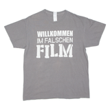GILDAN Willkommen Im Falschen Film Mens T-Shirt Grey L