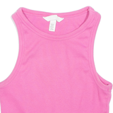 H&M Cropped Womens Vest Pink Sleeveless XS