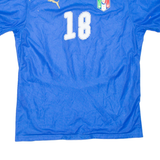 PUMA Italy Mens Football Shirt Jersey Blue USA V-Neck M