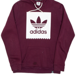 ADIDAS Mens Maroon Hoodie S