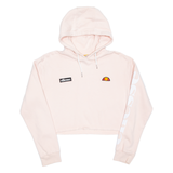 ELLESSE Cropped Womens Pink Hoodie UK 14