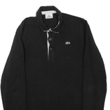 LACOSTE Mens Polo Shirt Black Long Sleeve L