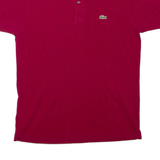 LACOSTE Mens Polo Shirt Maroon M